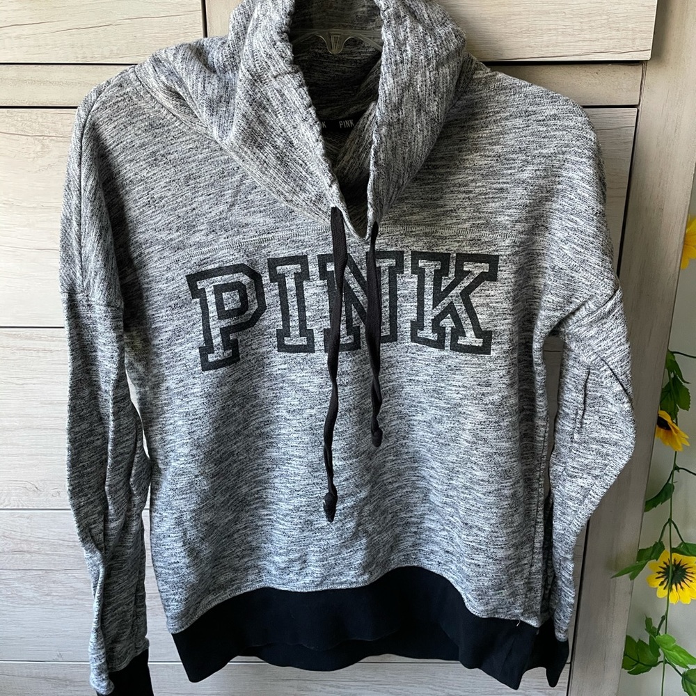 PINK turtleneck “hoodie”